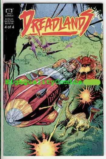 DREADLANDS #4, NM+, Dinosaurs, T-rex,  1992, Epic, Raptors, more Dinos in store