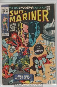 SUB-MARINER (1968 MARVEL) #37 VG+ A10482