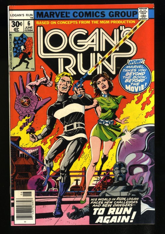 Logan's Run #6 FN+ 6.5 1st Solo Thanos!