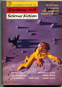 MAGAZINE OF FANTASY AND SCIENCE FICTION-March 1955-Science Fiction Pulp Thrills