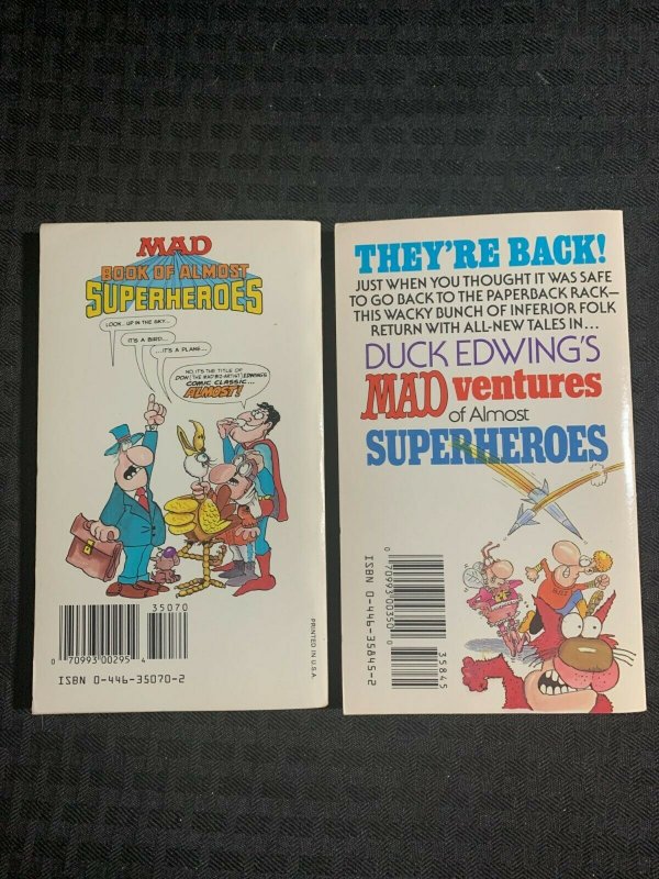 1982/90 MAD Almost Superheroes LOT 1st Print Paperback - Nick Meglin Collection