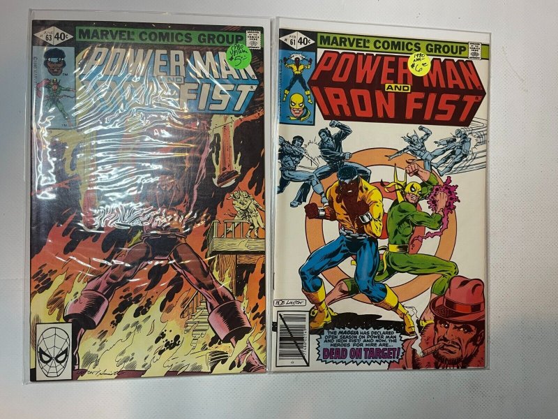 Lot Of 4 Comic Books Marvel Comics Power Man And Iron Fiist #59 60 61 63  58 SM8