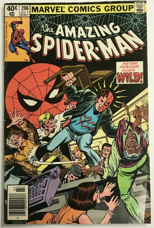 AMAZING SPIDER-MAN#206 VG/F 1980 MARVEL BRONZE AGE COMICS