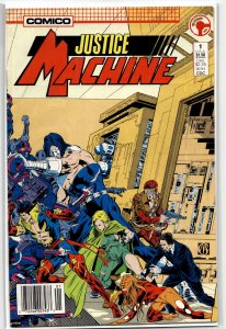 Justice Machine #1 Newsstand Edition (1987) Justice Machine