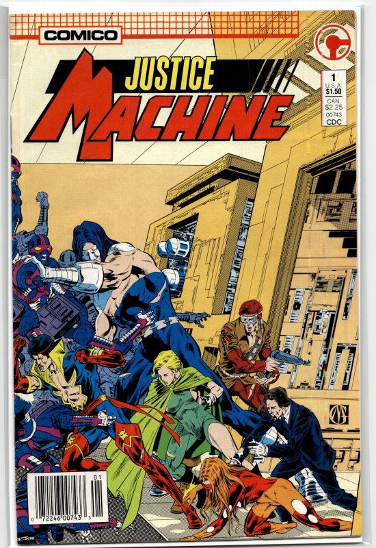 Justice Machine #1 Newsstand Edition (1987) Justice Machine