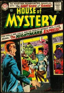 HOUSE OF MYSTERY #155-NIGHTMARE EXPRESS-DC VG