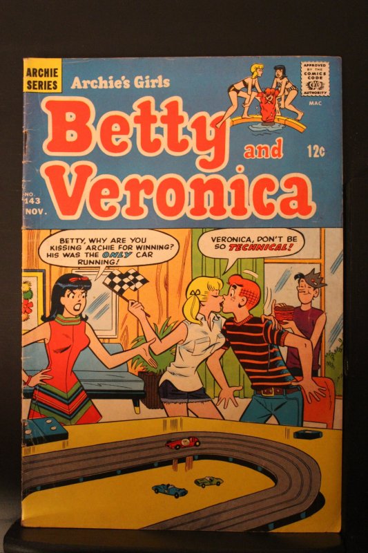 Archie's Girls Betty and Veronica #143 (1967) High-Grade VF/NM Slot Car ...