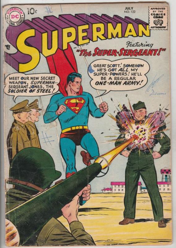 Superman #122 (Jul-58) GD Affordable-Grade Superman, Jimmy Olsen,Lois Lane, L...