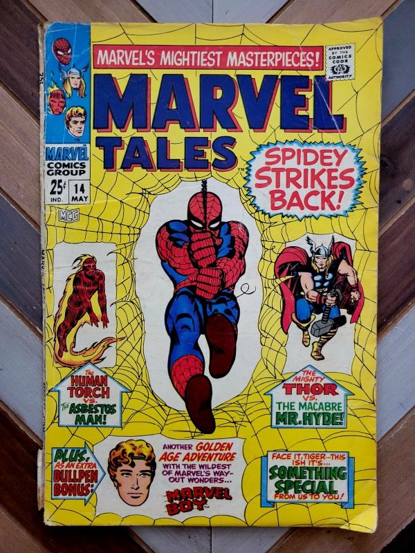 Marvel Tales #14 GD 2.0 (1968) SPIDER-MAN, MARVEL BOY, TORCH, THOR. Ditko Cover