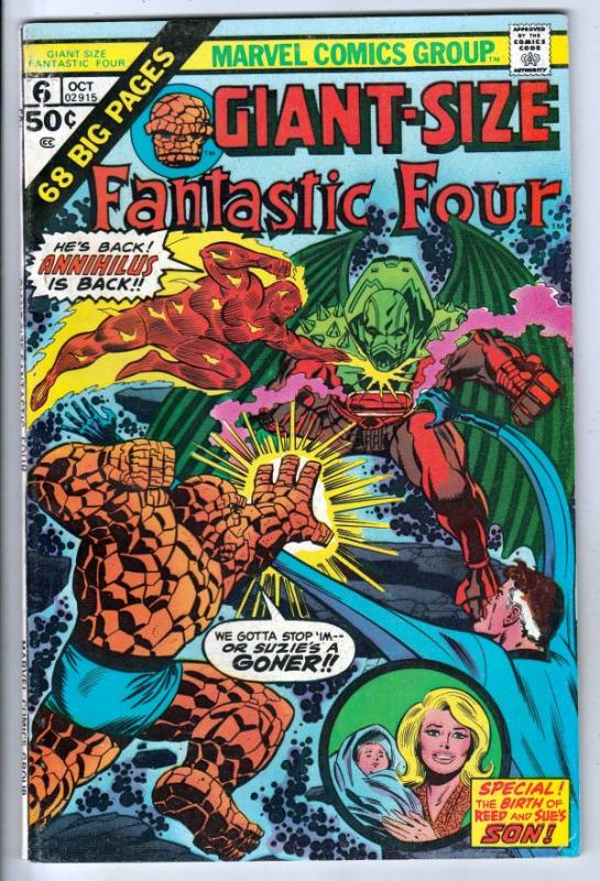 Giant-Size Fantastic Four #6 (Oct-75) VF+ High-Grade Fantastic Four, Mr. Fant...