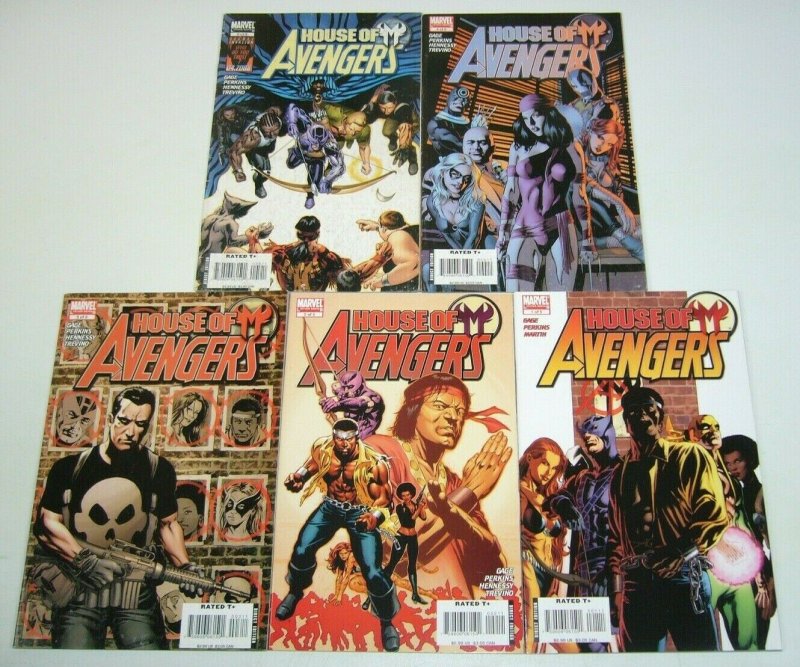 House of M: Avengers #1-5 FN/VF complete series - hawkeye - luke cage - punisher