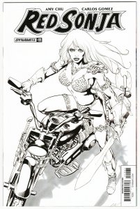 Red Sonja #11 RI 1:10 B&W Variant (Dynamite, 2017) NM