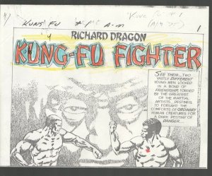 Richard Dragon Kung Fu Fighter Original Color Guide Sheets #1 1975-DC-1st iss...