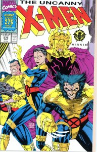 Uncanny X-Men 275  VF  1991  Jim Lee Tri-Fold Wraparaound Cover