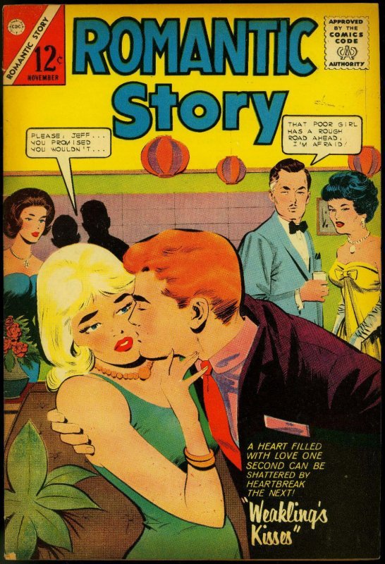 Romantic Story #69 1963- Charlton Romance- Weaklings Kiss VG/F