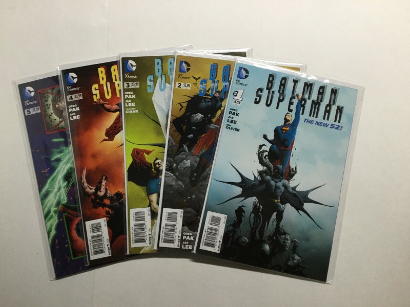 Batman Superman New 52 1-5 1 2 3 4 5 Lot Run Set Near Mint Nm Dc Comics