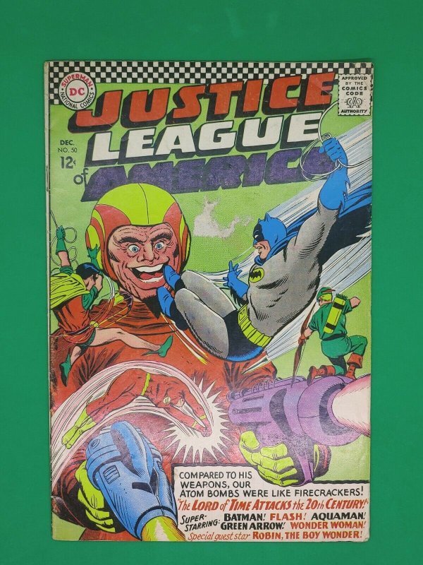 Justice League of America #50 Lord of Time Attacks 20th Century! VG DC Comic 