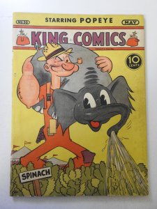 King Comics #38 (1939) GD Condition 2 in spine split, extra staple added