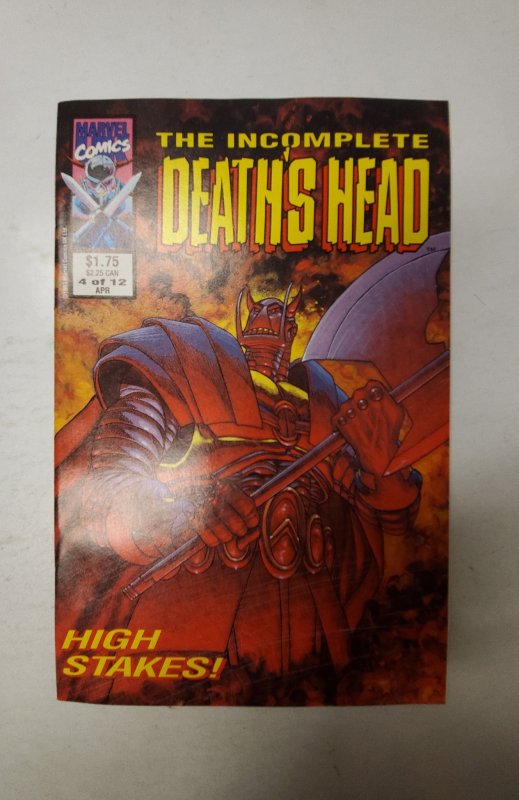 The Incomplete Death's Head (UK) #4 (1993) NM Marvel Comic Book J720