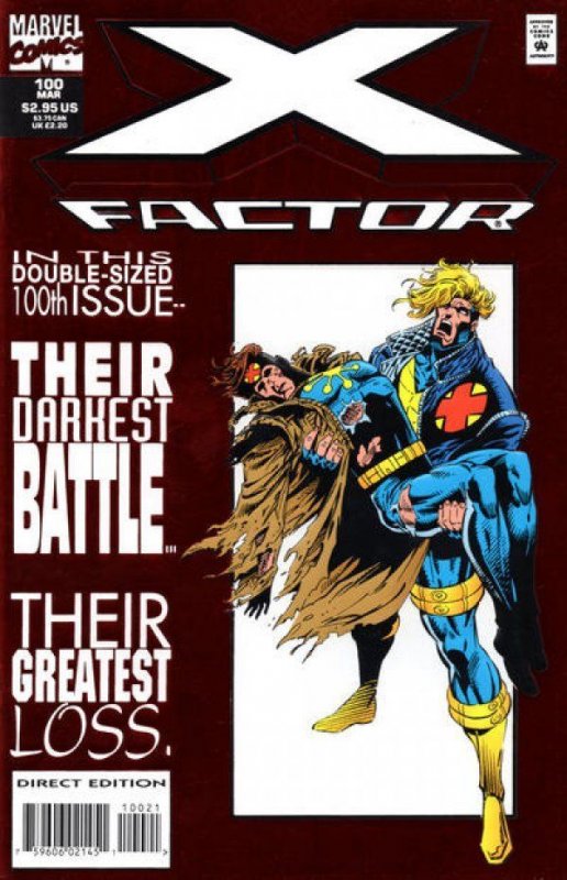 X-FACTOR #100 (1994) JAN DUURSEMA | FOIL EMBOSSED CARDSTOCK | DIRECT EDITION