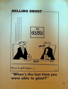 Selling Short Original Comic Strip Art 1980s When's Last Time Able to Gloat