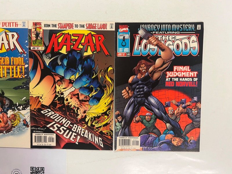 4 Marvel Comics The Lost Gods # 510 + Ka-zar # 2 3 + Mutant X # 4 Thor 49 JS44