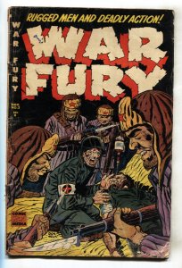 WAR FURY #2 1952-COMIC MEDIA-KOREAN WAR-COMMIES-DON HECK-BLOODY-BRUTAL