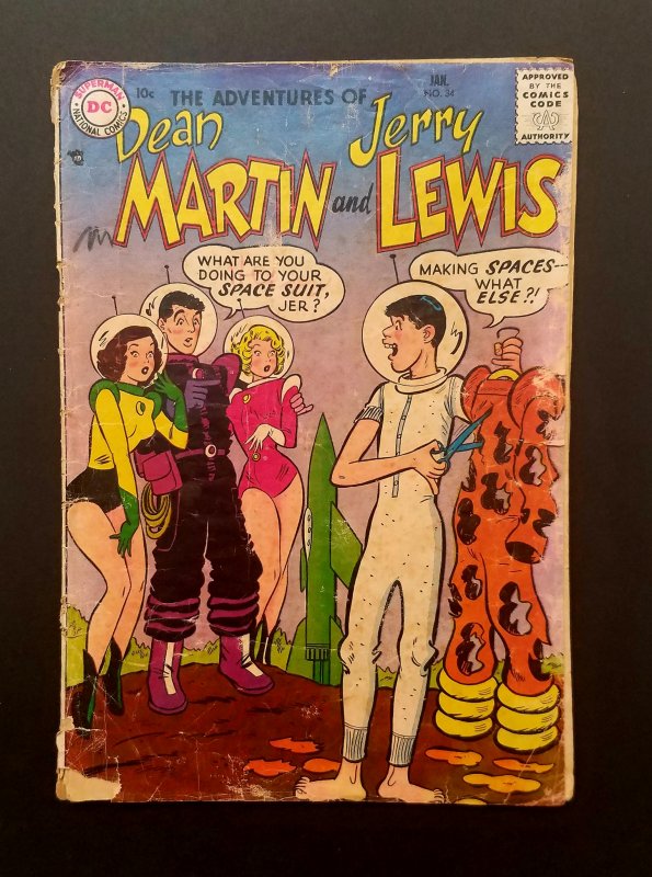Adventures of Dean Martin & Jerry Lewis #34 (1957) GD DC Comics Silver Age