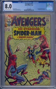 AVENGERS #11 CGC 8.0 EARLY SPIDER-MAN KANG THE CONQUEROR