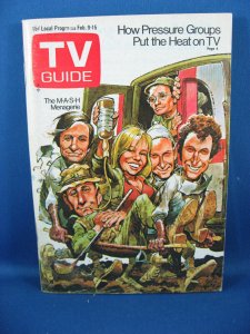 TV GUIDE MASH JACK DAVIS VF 1974