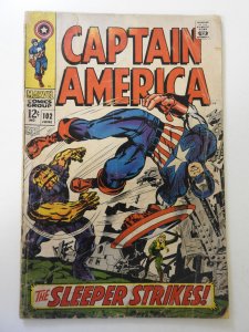 Captain America #102 (1968) GD Condition see description