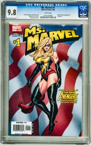 Ms. Marvel #1 CGC 9.8! White Pages!