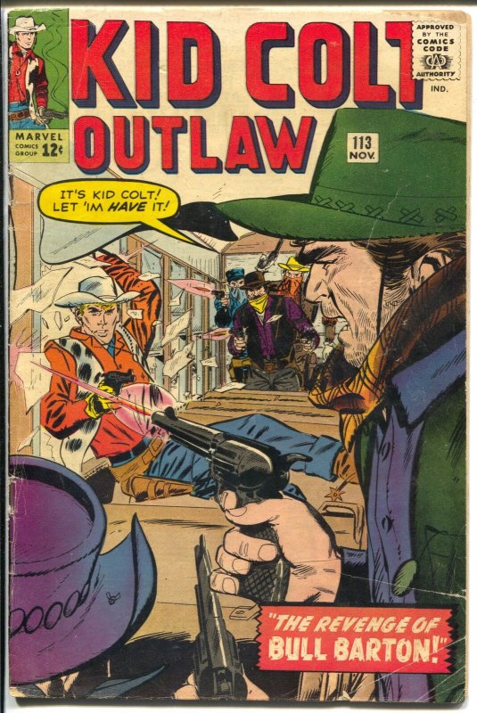 Kid Colt Outlaw #113 1961-Marvel-Stan Lee stories-obscure issue-G/VG 