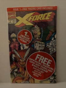 X-force #1 poly bagged Lot Of 5 -Shatterstar Deadpool Team Cable And Sunspot Crd