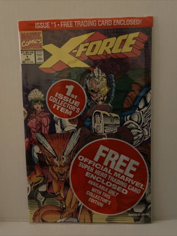 X-force #1 poly bagged Lot Of 5 -Shatterstar Deadpool Team Cable And Sunspot Crd