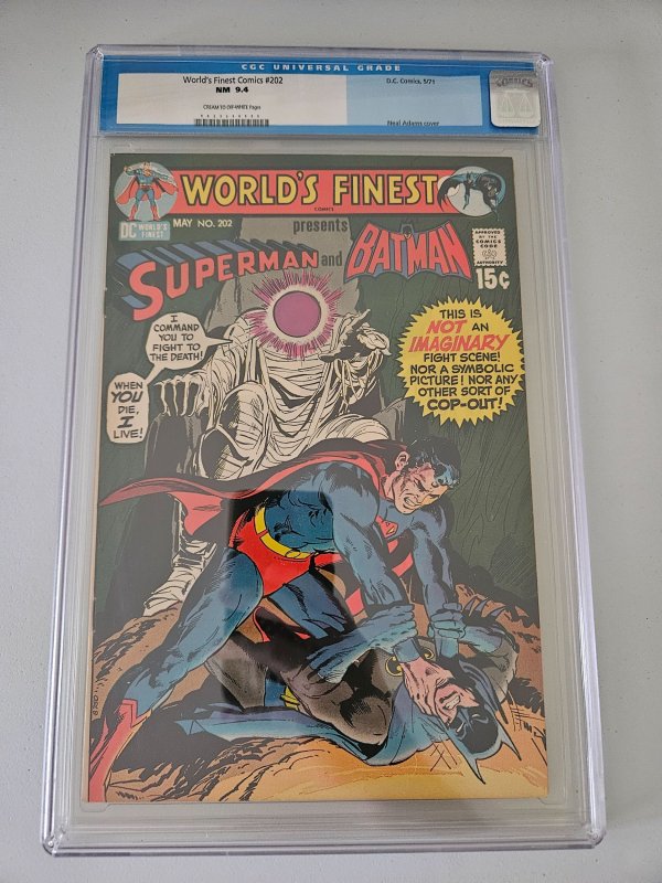 World's Finest Comics 202 CGC 9.4 Neal Adams cover (1971)