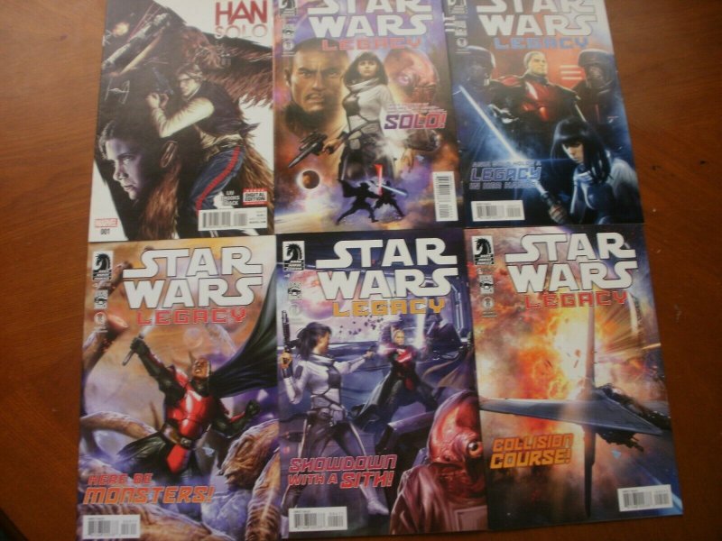 6 Mint STAR WARS Comic: Marvel HAN SOLO #1 & LEGACY #1 2 3 4 5 (Complete) Ania