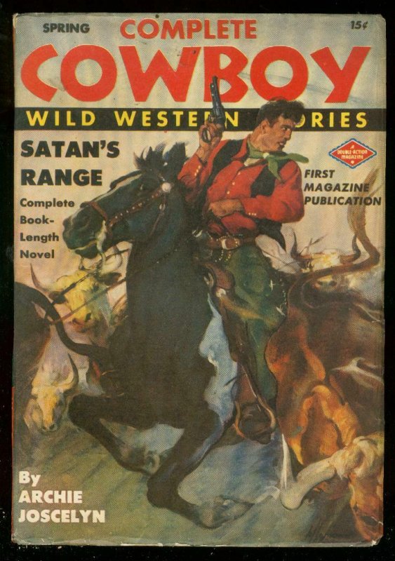 COMPLETE COWBOY-PULP-SPG 1944-SATANS RANGE-HIGH GRADE VF 