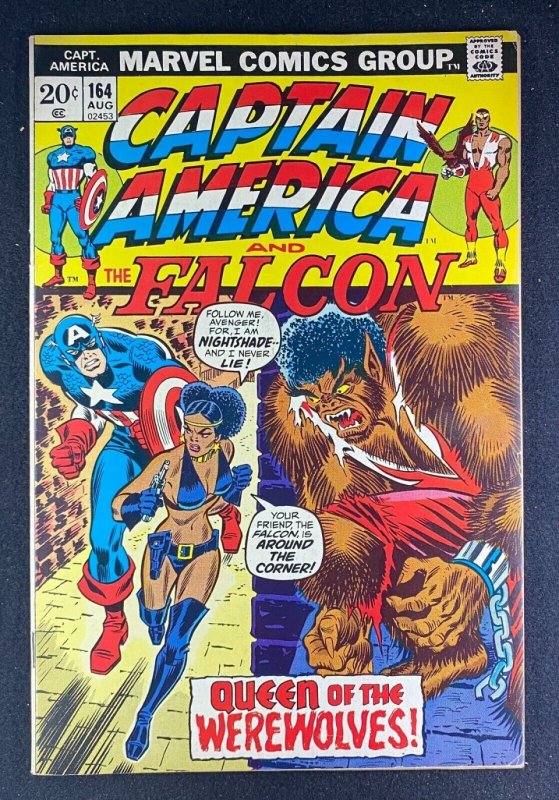 Captain America (1968) #164 FN+ (6.5) John Romita Sr Falcon Nightshade