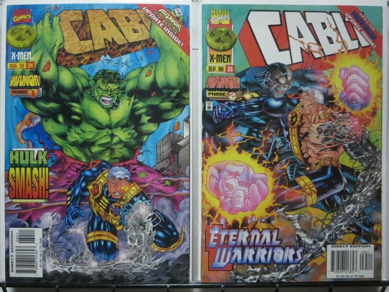 CABLE (1993) 34-35  ONSLAUGHT PHASE 1 & 2' vs HULK !