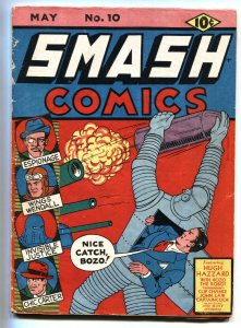 Smash Comics #10 1940- ROBOT cover-Super-hero-Golden-age STALIN-WWII