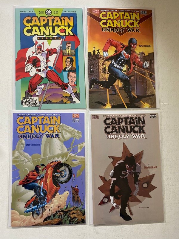 Captain Canuck lot 4 different issues 8.0 VF (1993-2004 Comely)