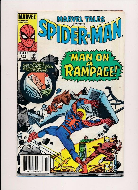 Marvel Tales SPIDERMAN #170-171 & Web of Spiderman #4  (HX586) 3 Comic Lot