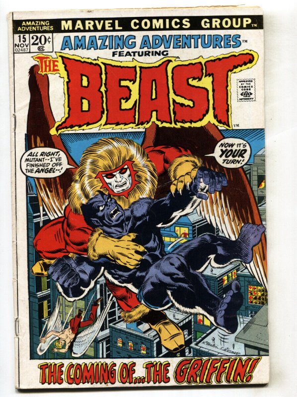 Amazing Adventures #15-1972 marvel  furry beast x-men-comic book