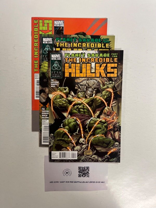 3 Hulk Marvel Comic Books # 624 625 626 Avengers Defenders Spiderman 29 JS35