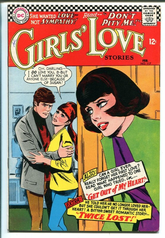 Girls' Love Stories #117 1966-DC-romance-love triangle-higher grade copy-FN/VF 