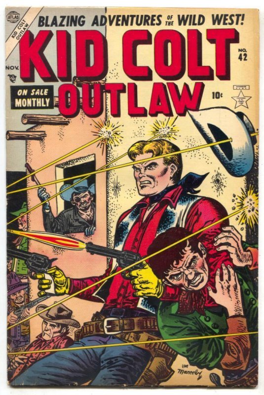 Kid Colt Outlaw #42 1954- Black Rider- Atlas Western FN