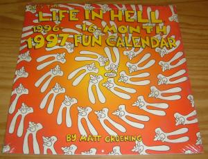 Life In Hell 16-Month Fun Calendar 1996/1997 #1 NEW - SEALED matt groening rare