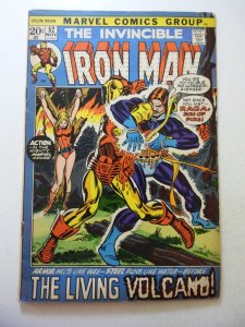 Iron Man #52 (1972) VG Condition cover detached at 1 staple