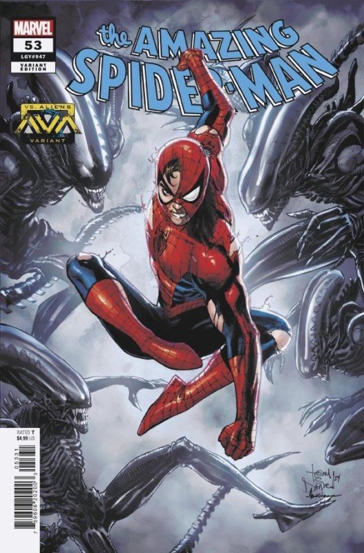 The Amazing Spider-Man #53 Tony Daniel Marvel vs Alien Cover (2024)